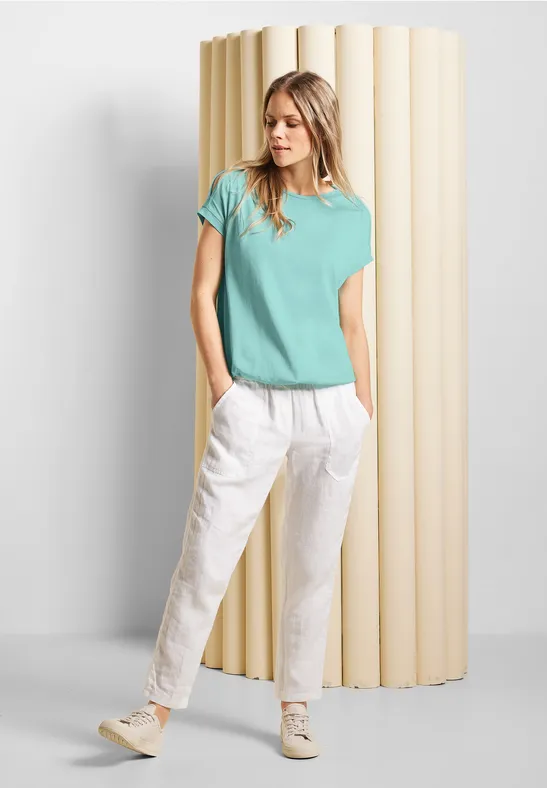 Shirt met schoudersplit cool mint green