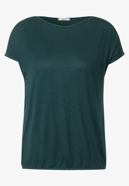 Shirt met schoudersplit cypress green