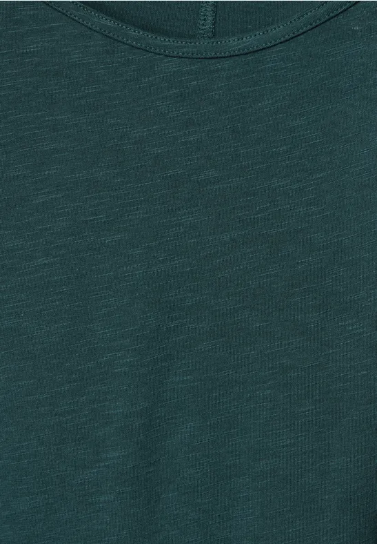 Shirt met schoudersplit cypress green