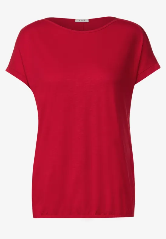 Shirt met schoudersplit fruity red