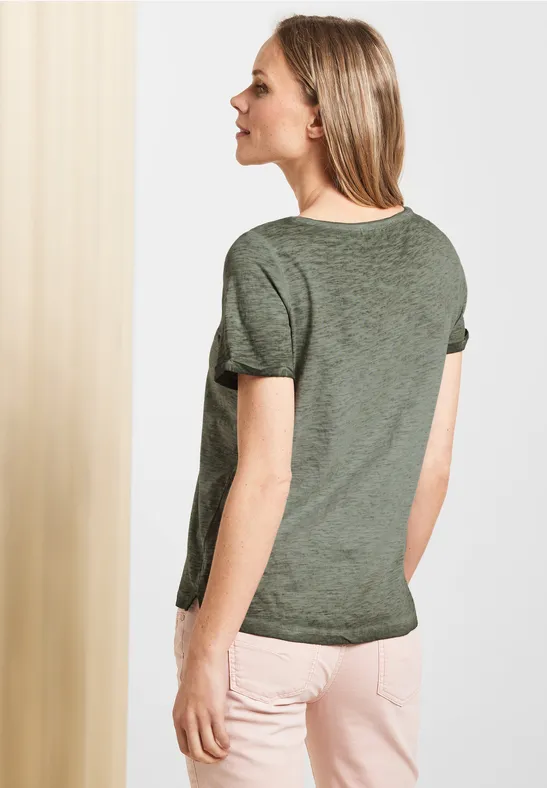 Tunikashirt mit Dekotasche desert olive green