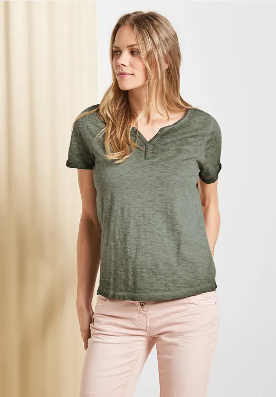 Tunikashirt mit Dekotasche desert olive green