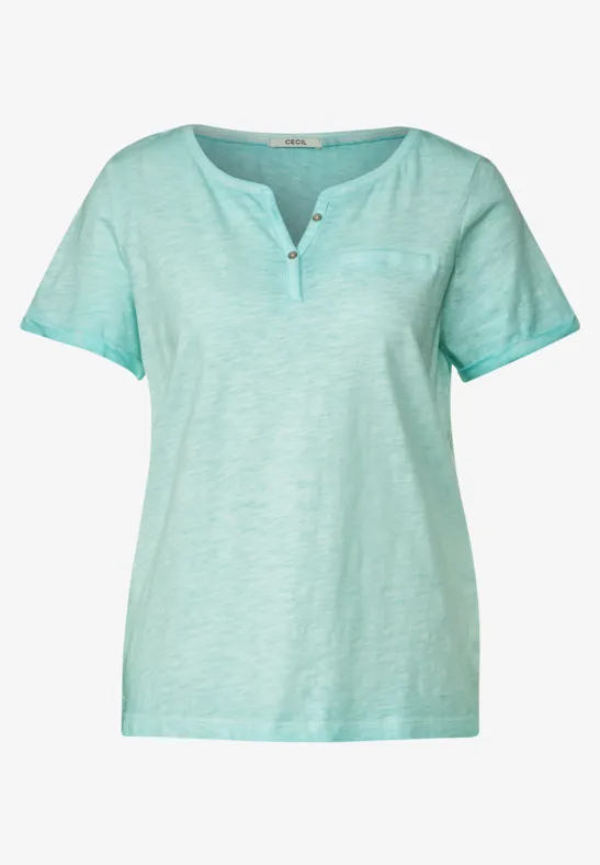 Tuniekshirt met decoratieve borstzak cool mint green