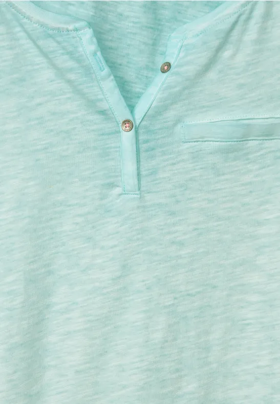 Tuniekshirt met decoratieve borstzak cool mint green