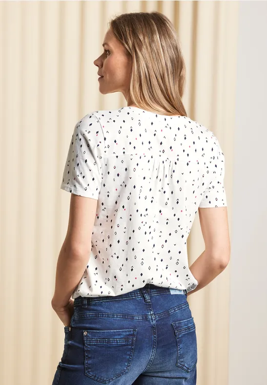 Shirt met onopvallende print pure off white