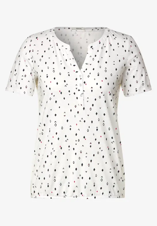 Shirt met onopvallende print pure off white