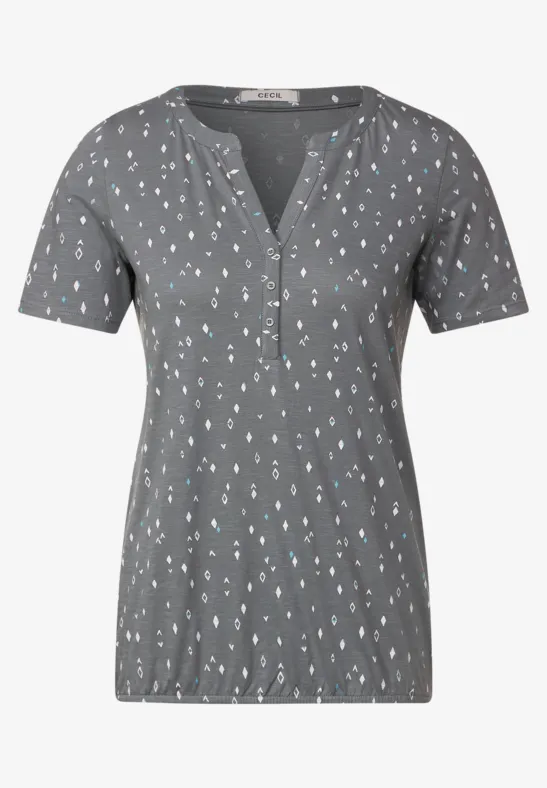 Shirt met onopvallende print graphite light grey