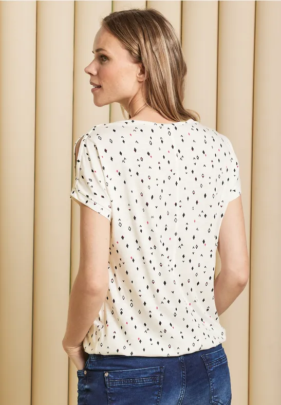 Shirt mit Schulterschlitz pure off white