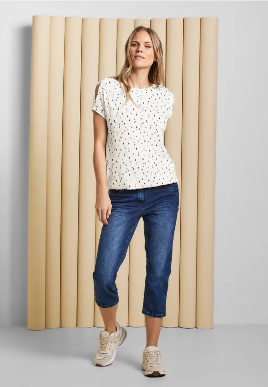 Shirt mit Schulterschlitz pure off white