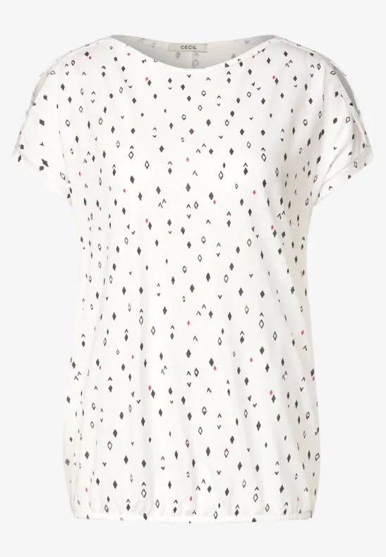 Shirt mit Schulterschlitz pure off white