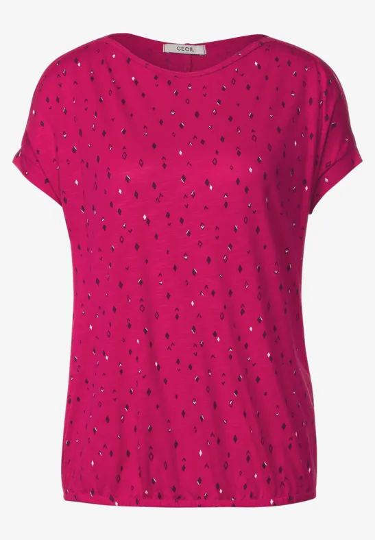 Shirt mit Schulterschlitz radiant pink