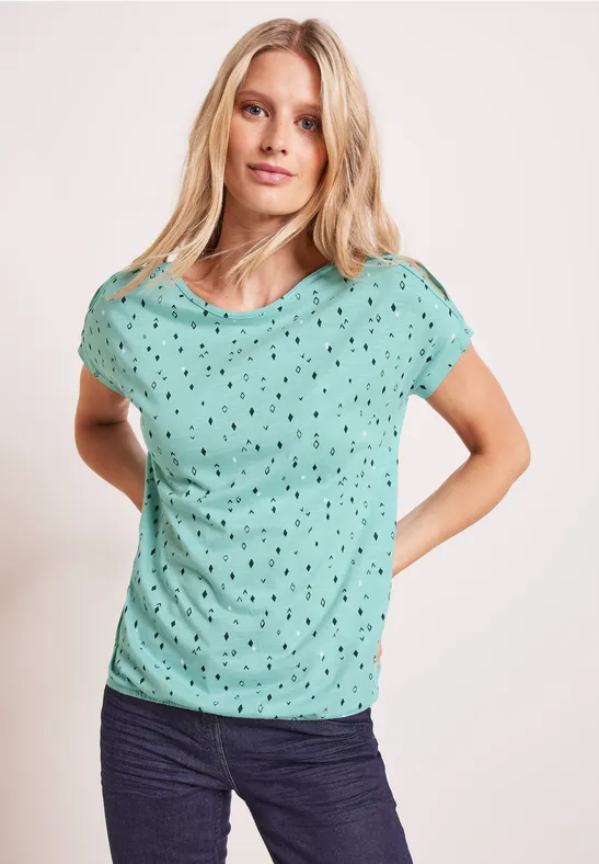 T-shirt avec fentes sur les épaules cool mint green