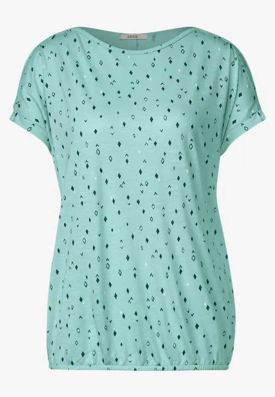 T-shirt avec fentes sur les épaules cool mint green