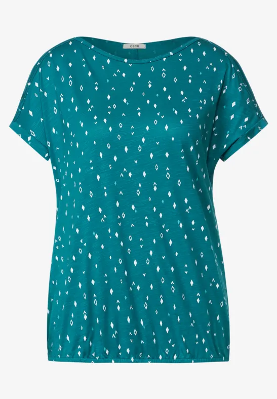 T-shirt avec fentes sur les épaules nocturnal aqua blue