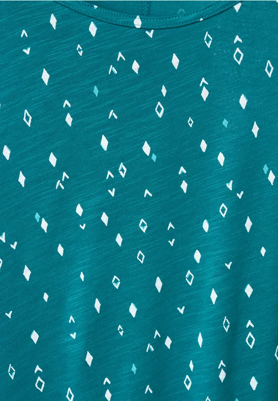 T-shirt avec fentes sur les épaules nocturnal aqua blue