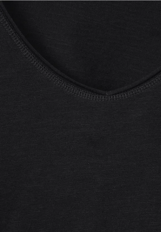 Basic T-shirt in effen kleur Black