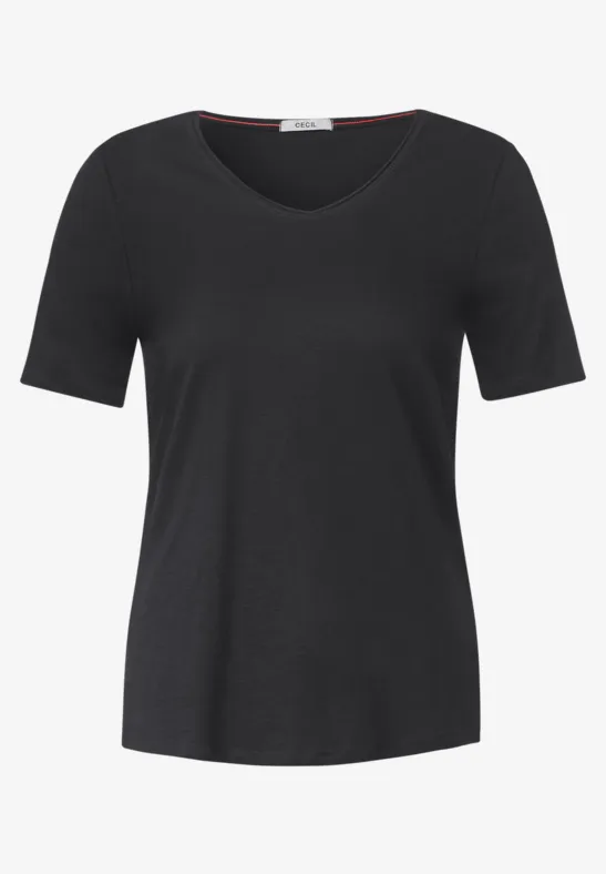 Basic T-shirt in effen kleur carbon grey
