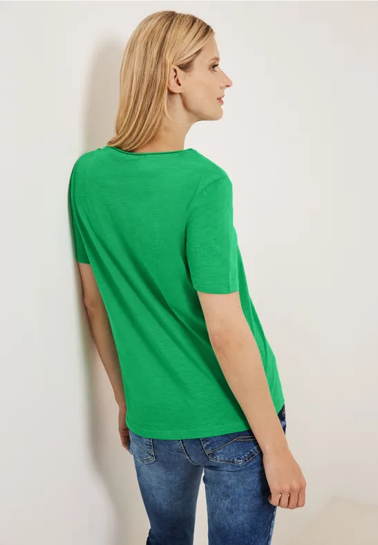 T-shirt basique de couleur unie fresh green