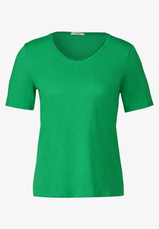 T-shirt basique de couleur unie fresh green