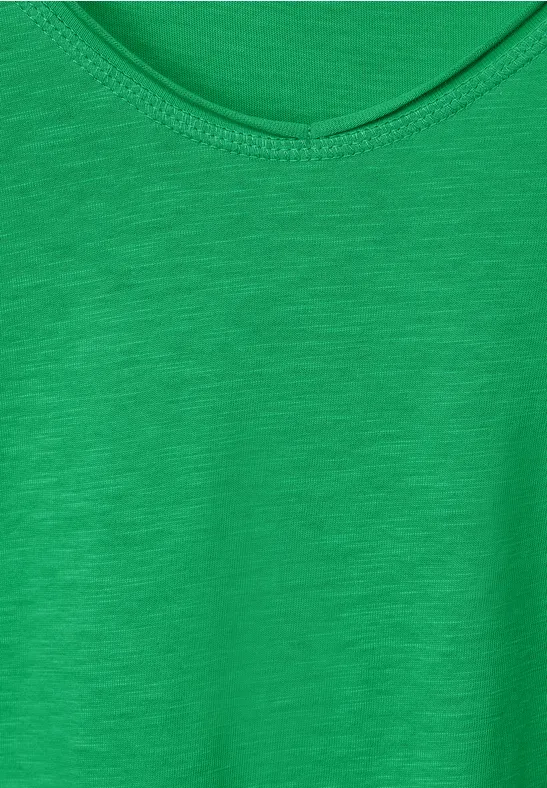 T-shirt basique de couleur unie fresh green