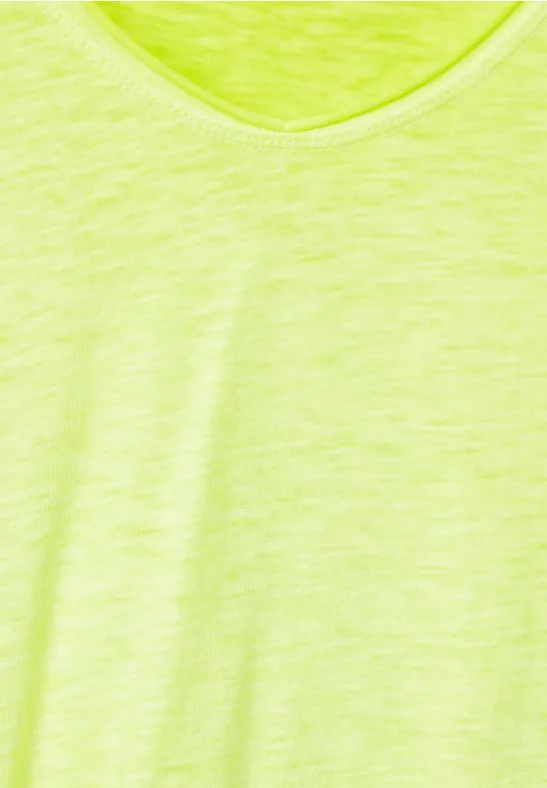 T-shirt in effen kleur limelight yellow