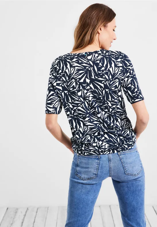 T-shirt tunique avec imprimé all-over deep blue