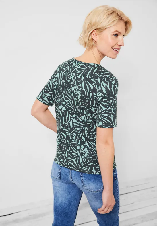 T-shirt tunique avec imprimé all-over easy khaki