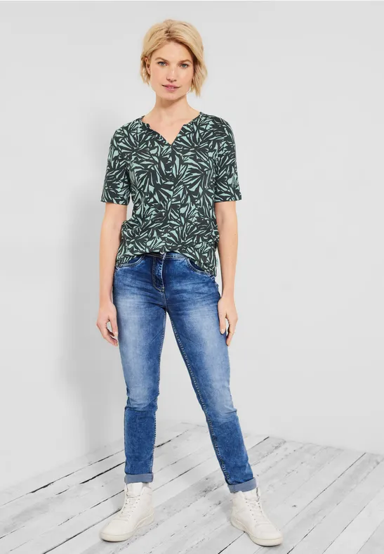T-shirt tunique avec imprimé all-over easy khaki