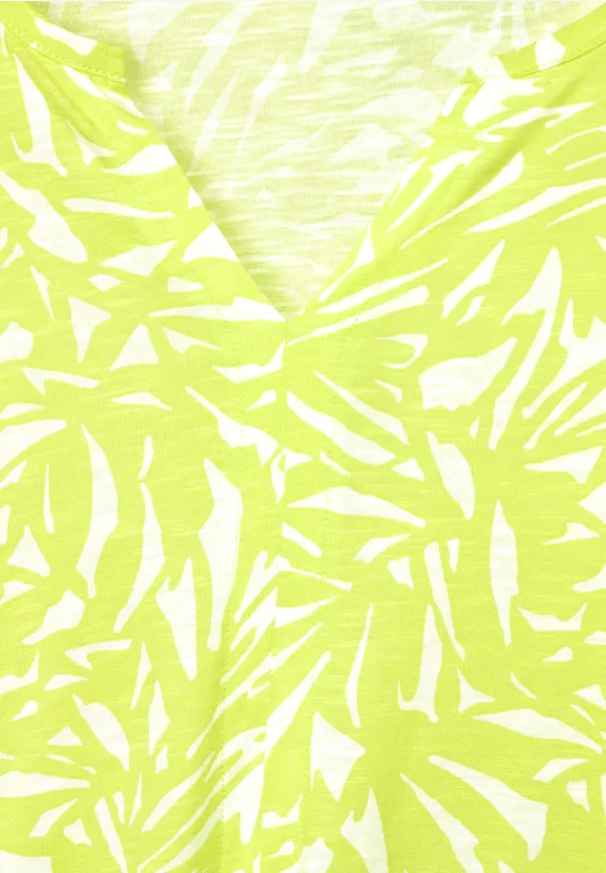 T-shirt tunique avec imprimé all-over limelight yellow