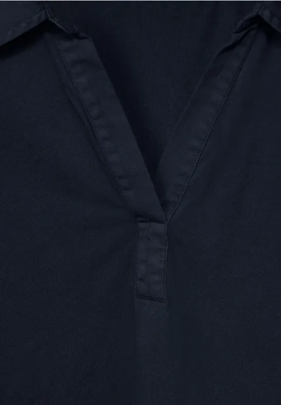 Poloshirt in effen kleur deep blue