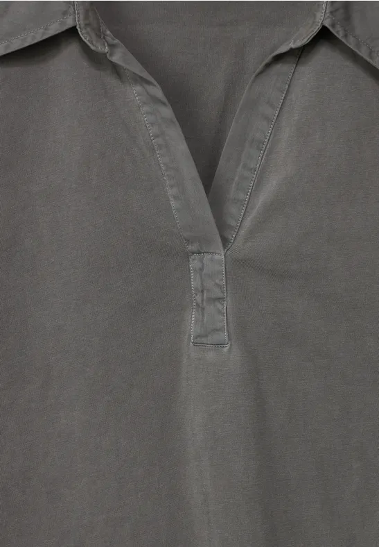 Poloshirt in effen kleur easy khaki