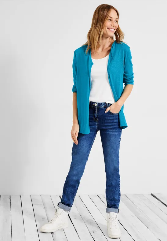 Lange cardigan caribbean blue