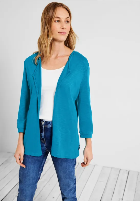 Lange cardigan caribbean blue