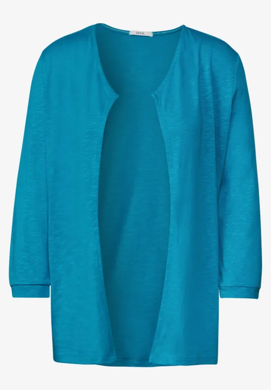 Lange cardigan caribbean blue