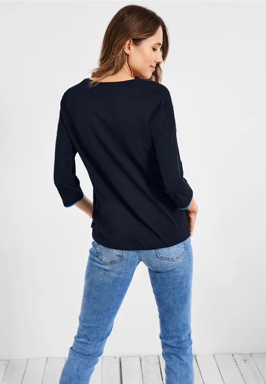 Shirt mit 3/4 Ärmel deep blue