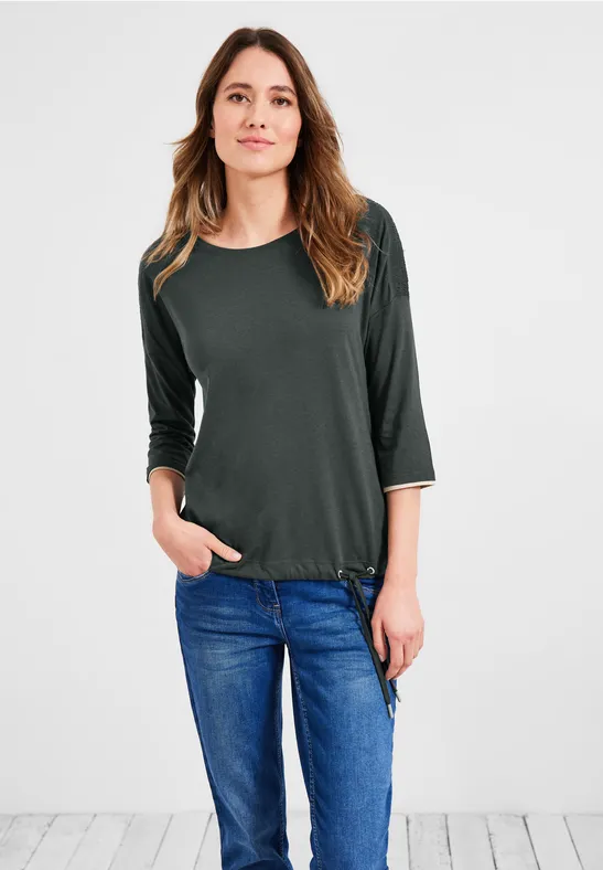 Shirt mit 3/4 Ärmel easy khaki