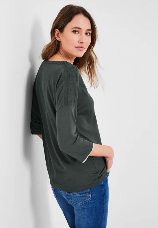 Shirt mit 3/4 Ärmel easy khaki