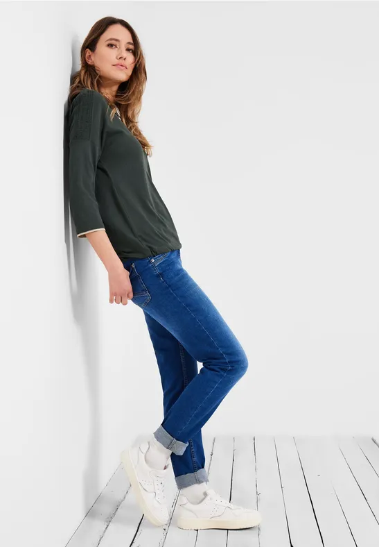 Shirt mit 3/4 Ärmel easy khaki