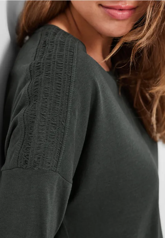 Shirt mit 3/4 Ärmel easy khaki