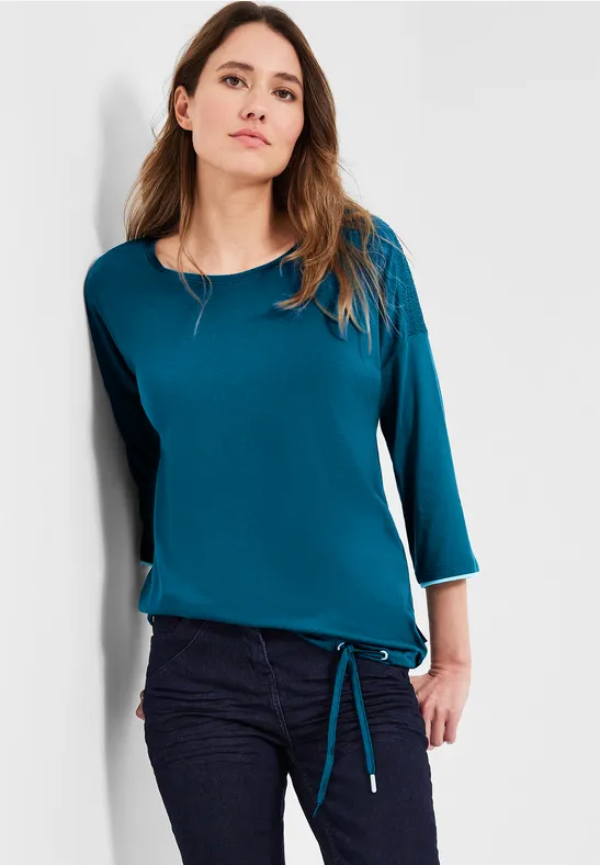 Shirt mit 3/4 Ärmel teal blue
