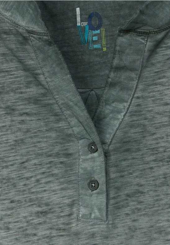 Shirt in tuniek-style easy khaki