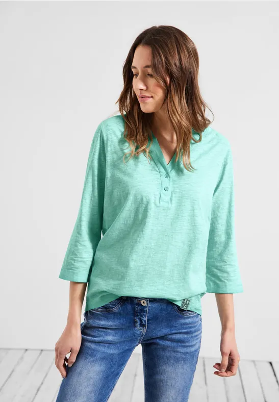 Shirt in tuniek-style clary mint