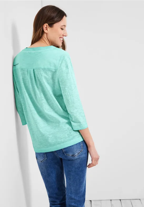 Shirt in tuniek-style clary mint