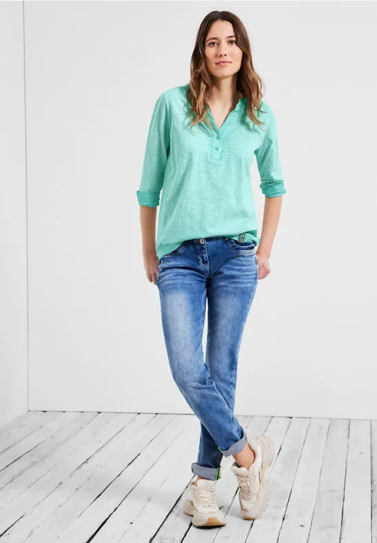 Shirt in tuniek-style clary mint
