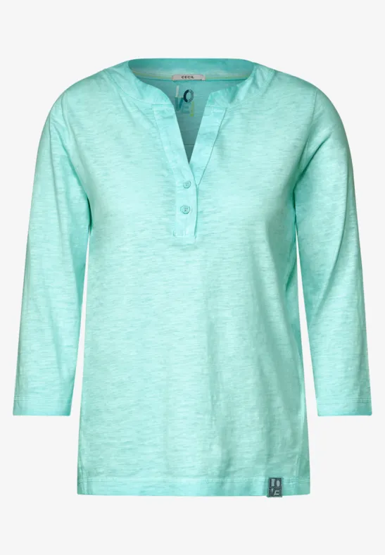 Shirt in tuniek-style clary mint