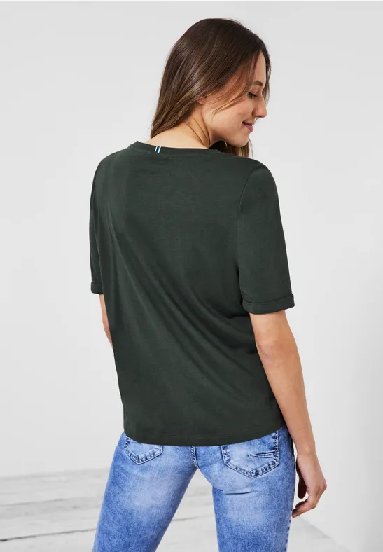 T-shirt met fotoprint easy khaki