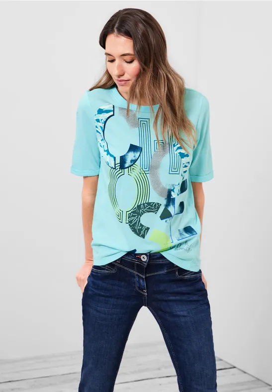 T-shirt met fotoprint clary mint