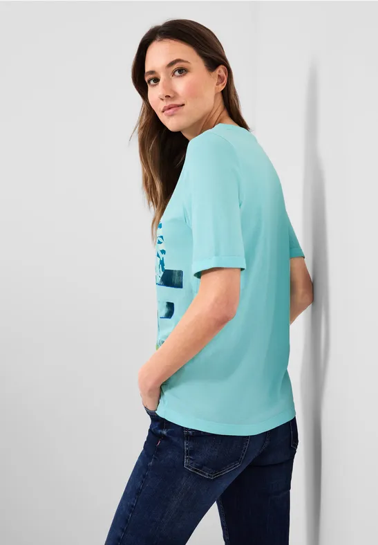 T-shirt met fotoprint clary mint