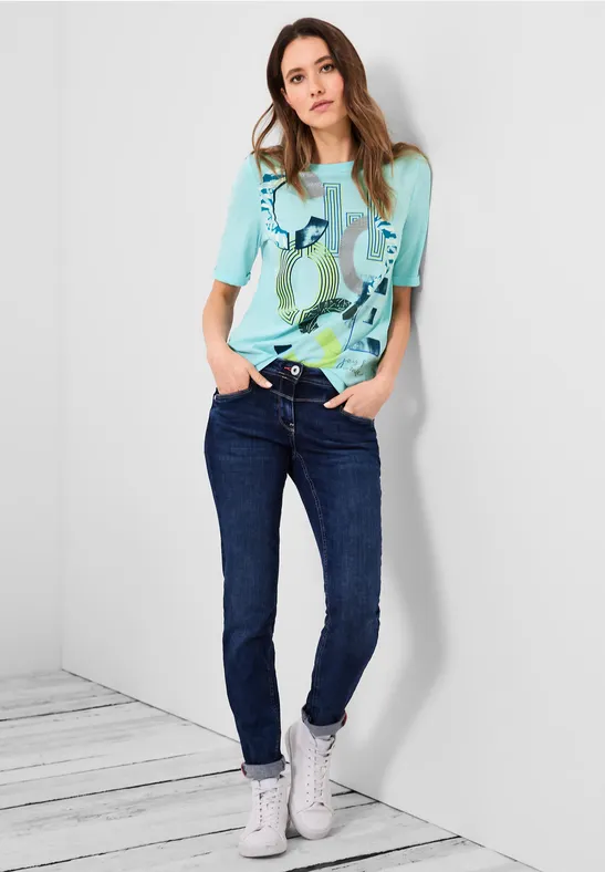 T-shirt met fotoprint clary mint