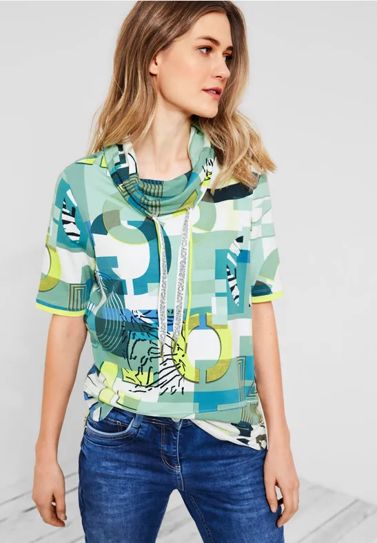Shirt met wording-print vanilla white